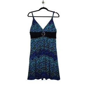 Y2k Candies Dreak Beaded Belted Tank Top Halter Style Dress XL Boho Midi Art